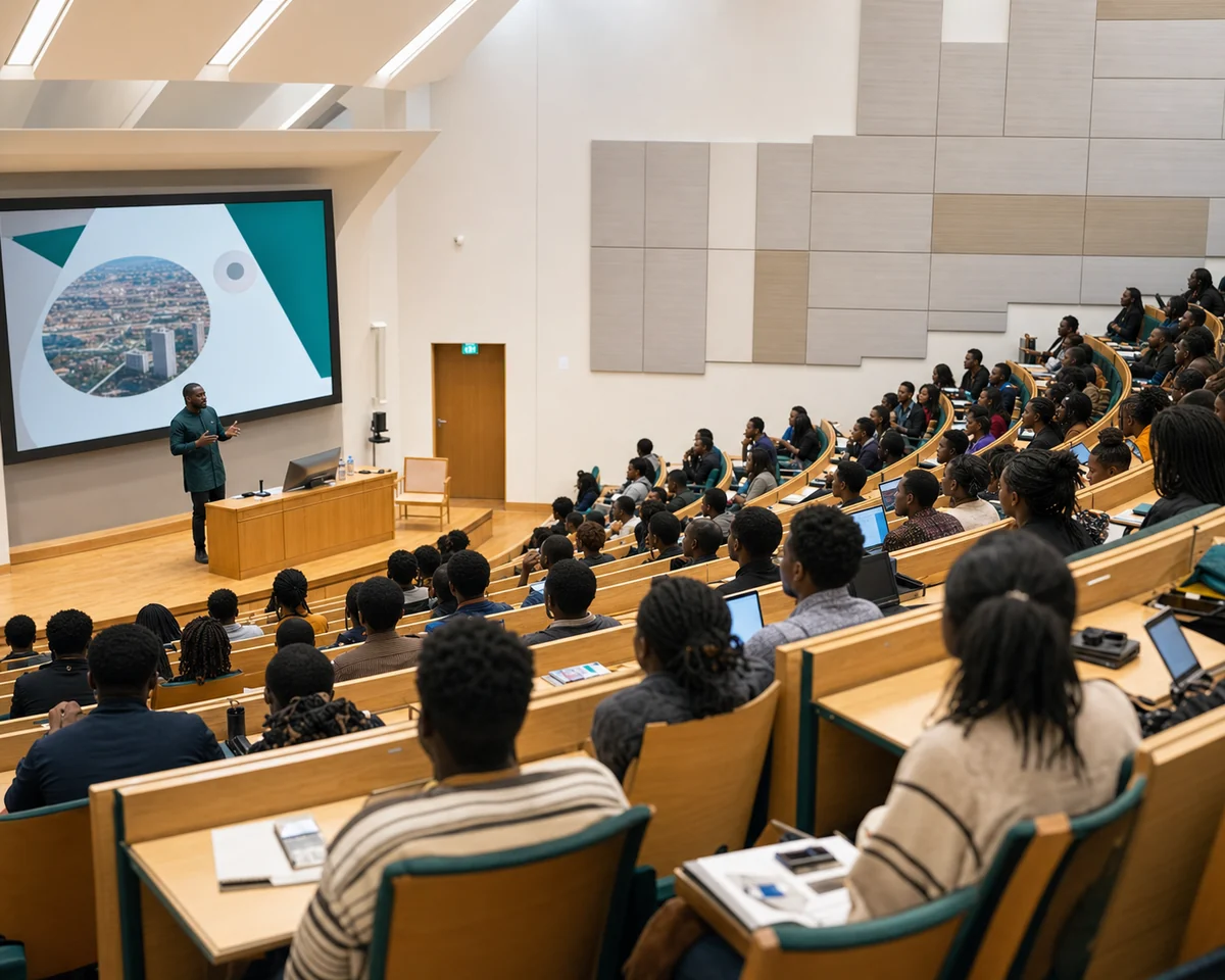 Modern university lecture hall